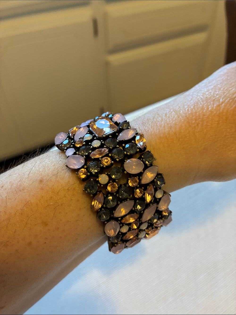 Chloe + Isabel Lavender and Gunmetal Stretch Bracelet - Picture 3 of 12